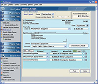 Bookkeeper Write Checks Screen Shot