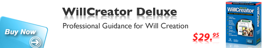 Buy WillCreator Deluxe: Professional Guidance for Will Creation.