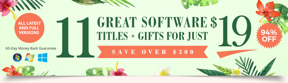 6 GREAT SOFTWARE TITLES JUST $19 | SAVE OVER $180