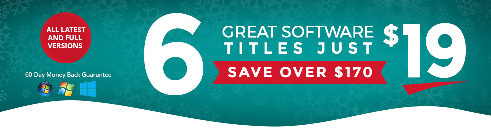 6 GREAT SOFTWARE TITLES JUST $19 | SAVE OVER $180