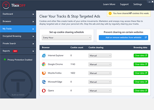 Clear Your Tracks & Stop Targeted Ads